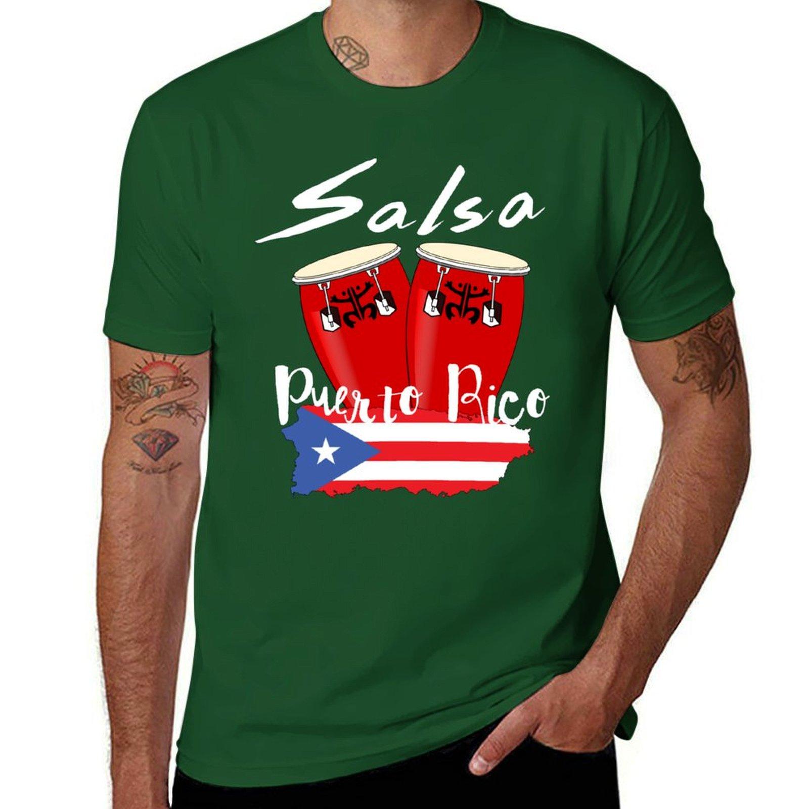 

Puerto Rico Salsa T-Shirt blanks quick-drying animal prinfor boys Blouse plain black t shirts men 4XL