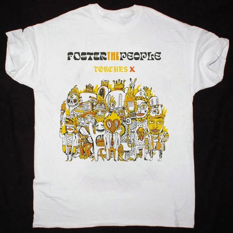 NEW Foster The People - Torches Short Sleeve White All Size Gift Shirt QQ1572 S