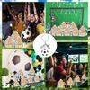 10 Sets Fußball Partygeschenke, DIY Schuhe Fußball Schlüsselanhänger Set enthält Fußball Schlüsselanhänger Organzabeutel und Danke Kraftanhänger