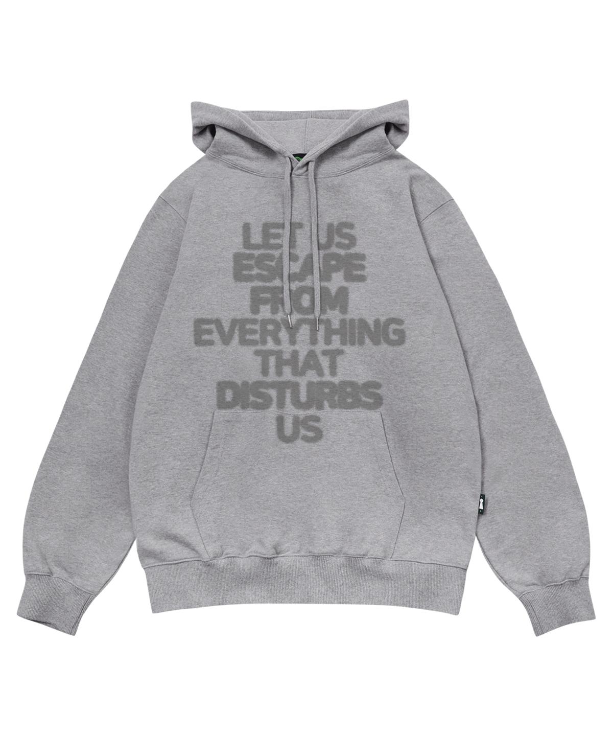 Escape From About Us Print Hoodie Gray L