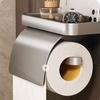 Baffle Design Toilet Paper Holder Punch-free Tissue Roll Hanger Bathroom Tissue Self  Kitchen