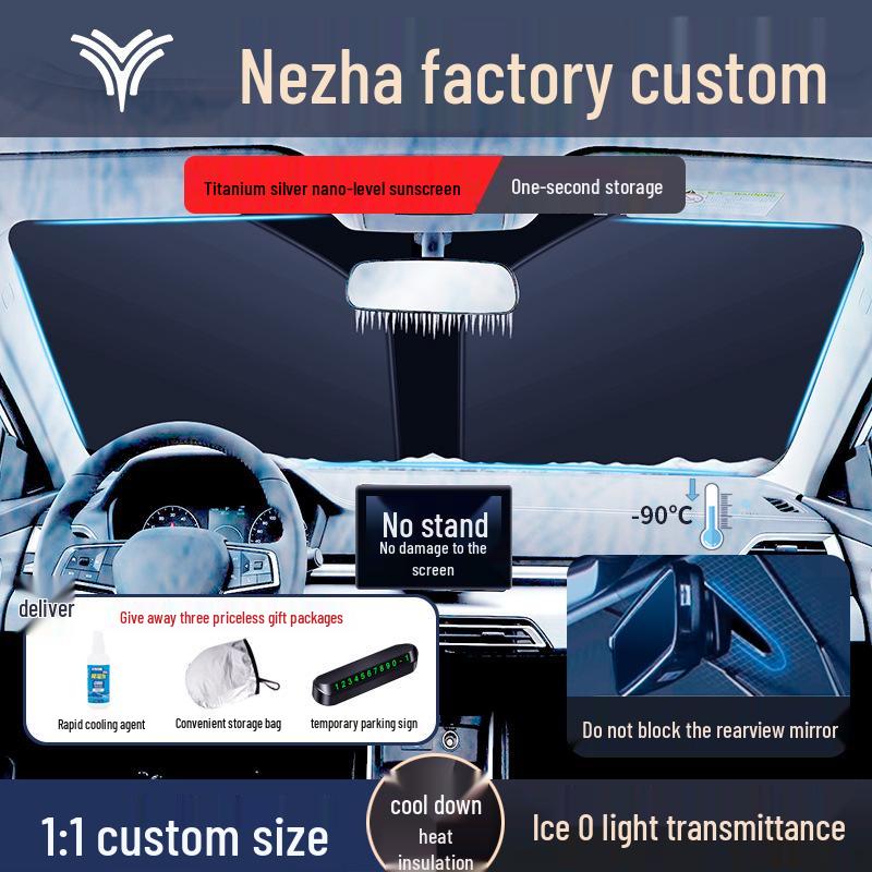Nezha Sunshade Heat Insulation Curtain for Car Windshields