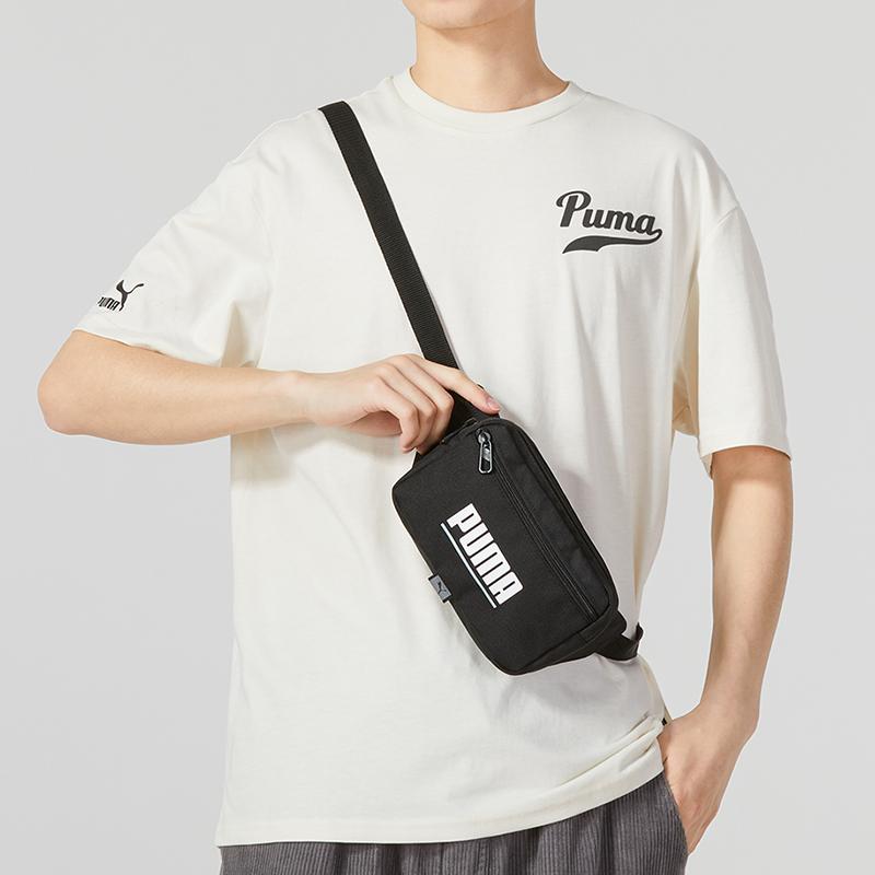 Puma Cycling Sports Leisure Fabric Waist Bag Regular Unisex Couple Unisex Waist Bag Black 079614-01