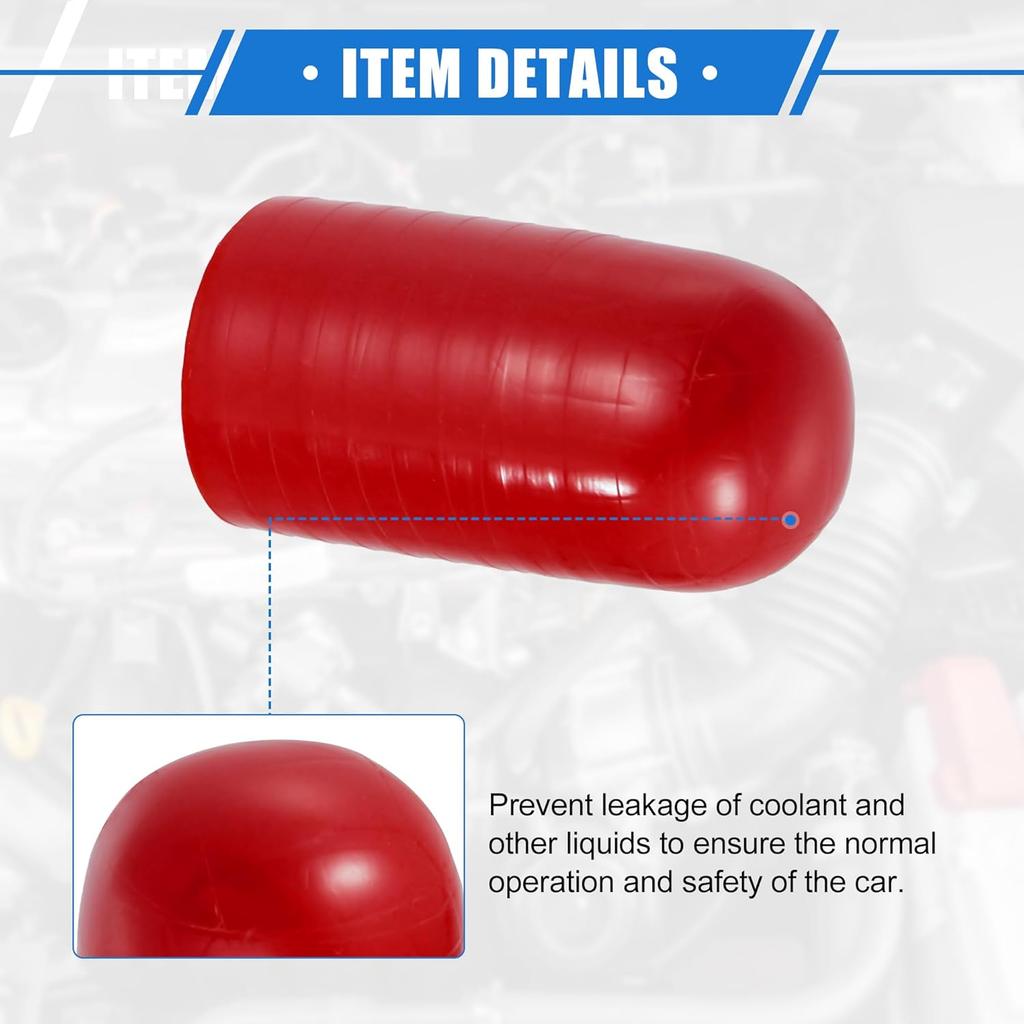 Reinforced Silicone Coolant Cap Kit, 0.71" ID Turbo Bypass Valve Cap Universal for Car Vacuum Throttle Body Water Port Fix Leak High Temperature