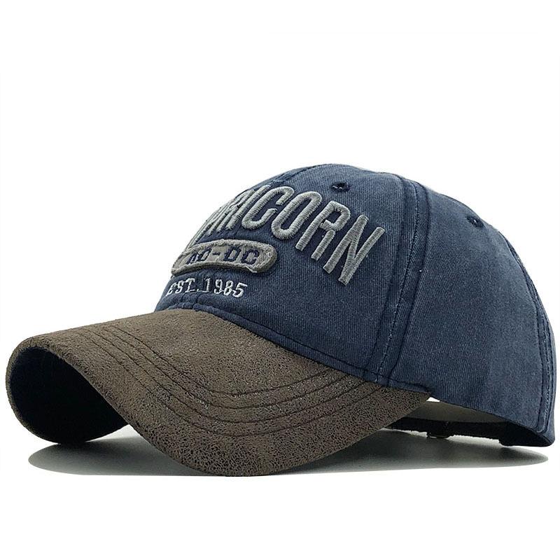 Splicing Baseball Cap Men's and Women's Spring and Autumn Casual Visor Letter Embroidery Bent Baseball Cap