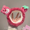 Strawberry Bear Plush Headband: Non-Slip Cute Cartoon Hair Accessory for Girls