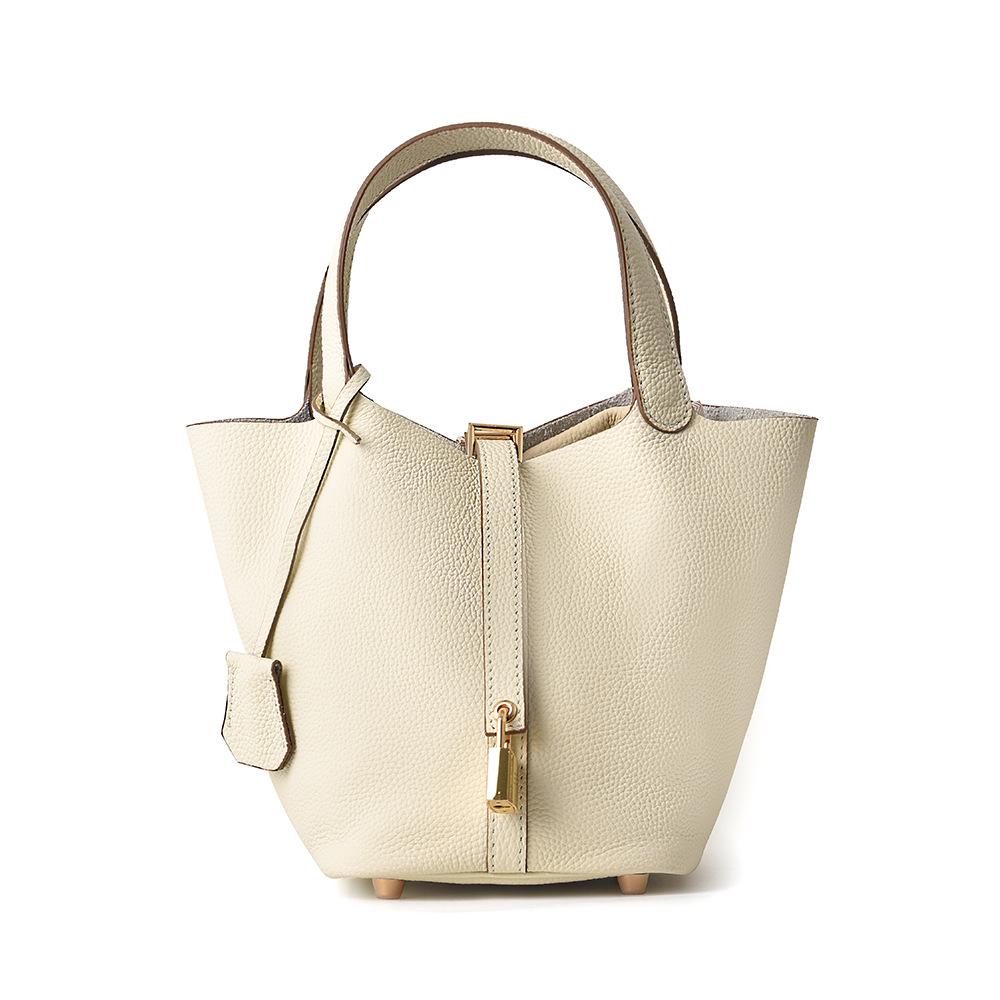 High-Grade Leather Large Capacity Women's Bucket Crossbody Bag - Bridal, Mommy, Handbag