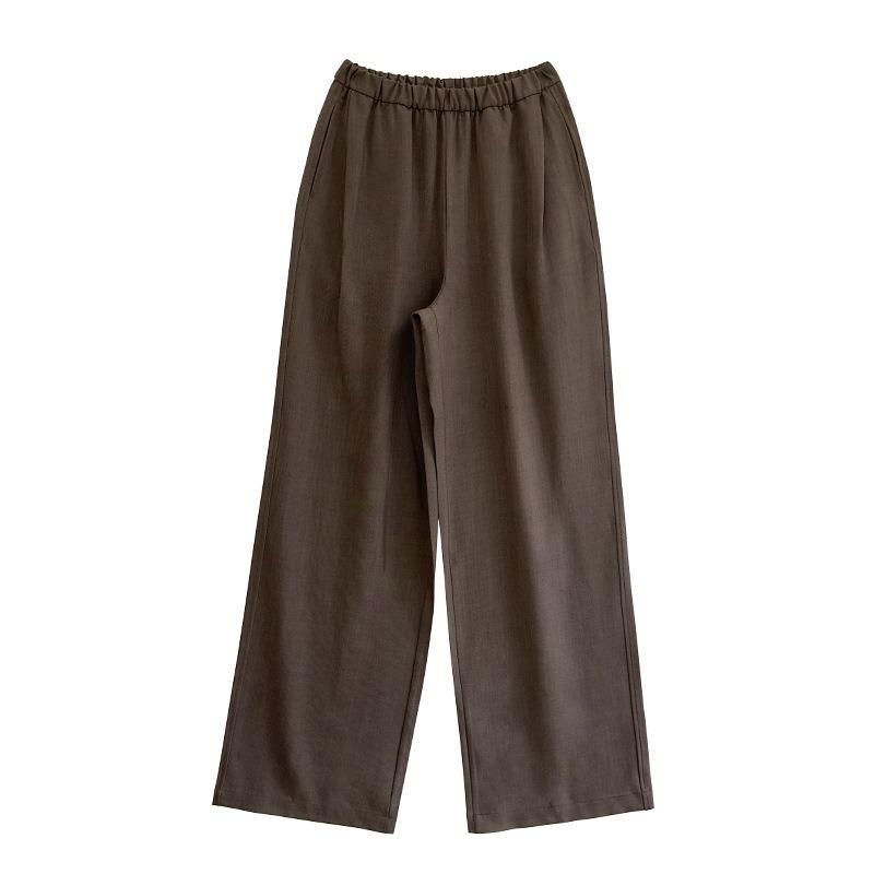 High-waisted Straight-leg Suit Pants Women's Spring New Pendant Casual Small Pants Wide-leg Trousers