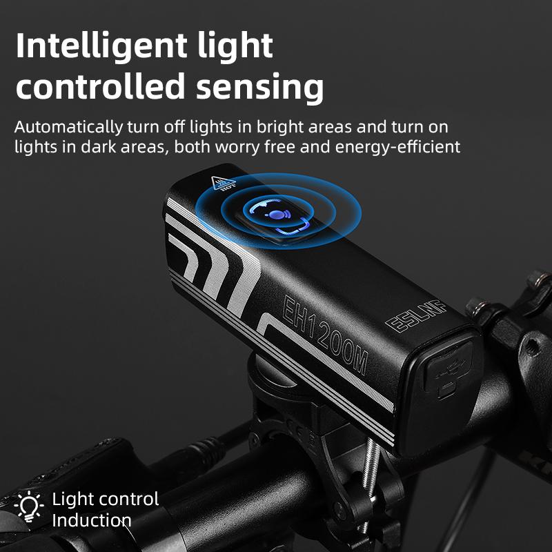ESLNF 1200 Lumens Bike Headlight Highlight MTB Road Bicycle Aluminum Alloy Bicycle Constant Lumen Front Light Bicycle Light