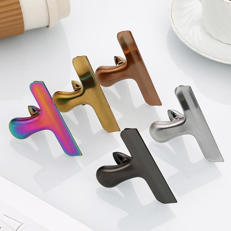 8Pcs Metal Hinge Clip File Paper Clamps for Craft Food Bag Photo Drawing Board Stainless Steel Clip for Kitchen Office