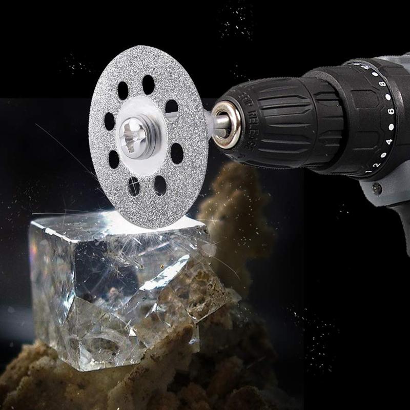 Diamond Cutting Disc Wheels Circular Saw Blade CutOff Rotary Tool Disk Mini Drill Mandrel Wood Stone Plastic Glass Sharp Cutter