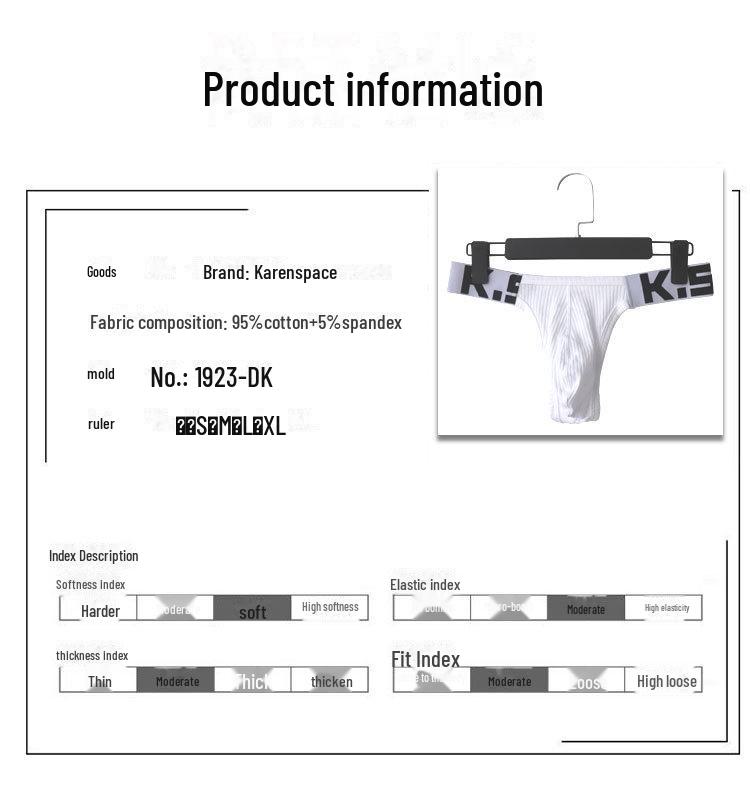 Men's Seamless Low Waist Breathable Thong - European & American Style