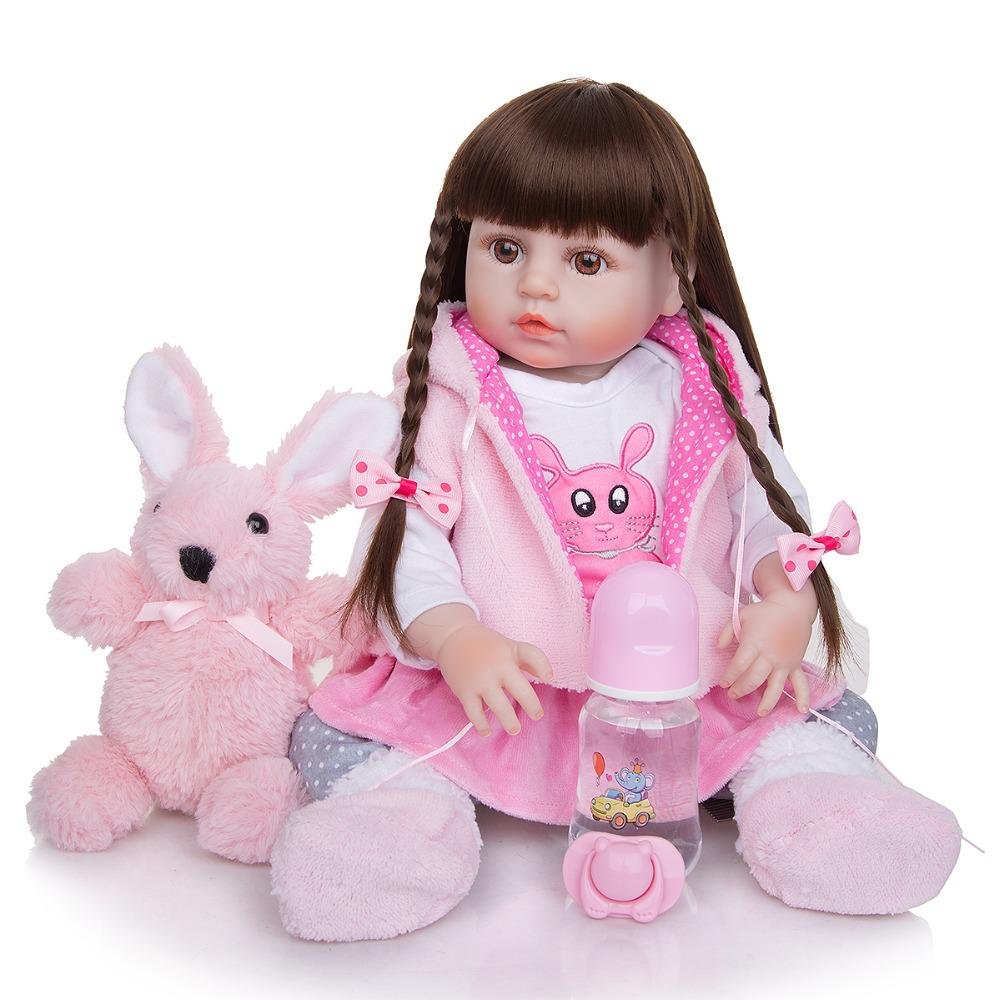 KEIUMI 48cm Realistic Silicone Baby Girl Doll