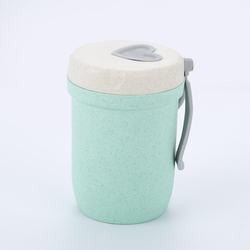 Lancheira Bento Isolada de Palha de Trigo 1500ML - Recipiente Quadrado para Micro-ondas