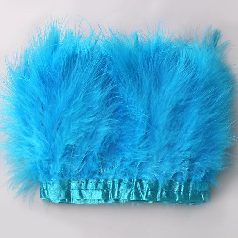 Turkey Feather Velvet Ribbon for DIY Wedding, Latin Headwear, and Clothing Accessories