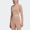 Adidas x Stella Mccartney Crop Top Women's Gray Pearl Powder HD9060