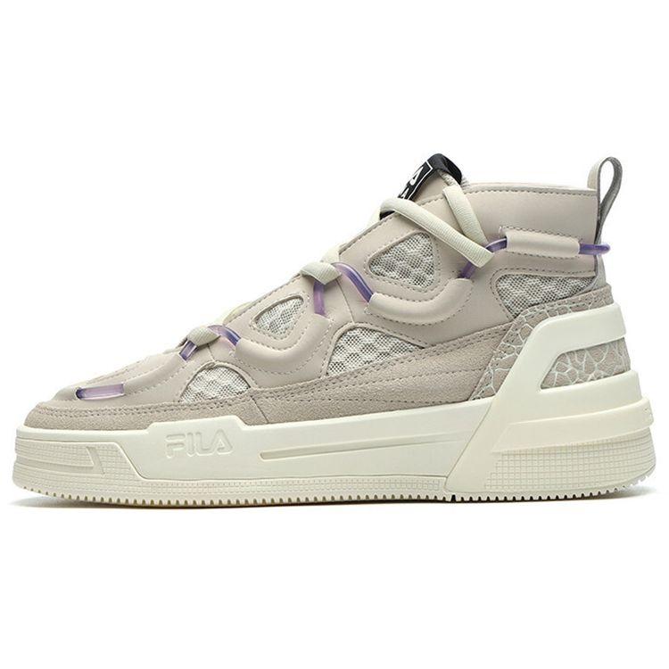 Fila Heritage High-Top Retro Basketball Shoes Women Sneaker Oatmeal F12W141201FOM