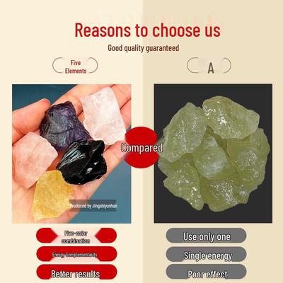 Five-Color Natural Crystal Aromatherapy Stone Ornament Specimen