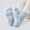 Women's Anti-Slip Four Seasons Style Fitness Dance Five-Finger Socks - Pure Cotton Breathable Pilates and Yoga Socks