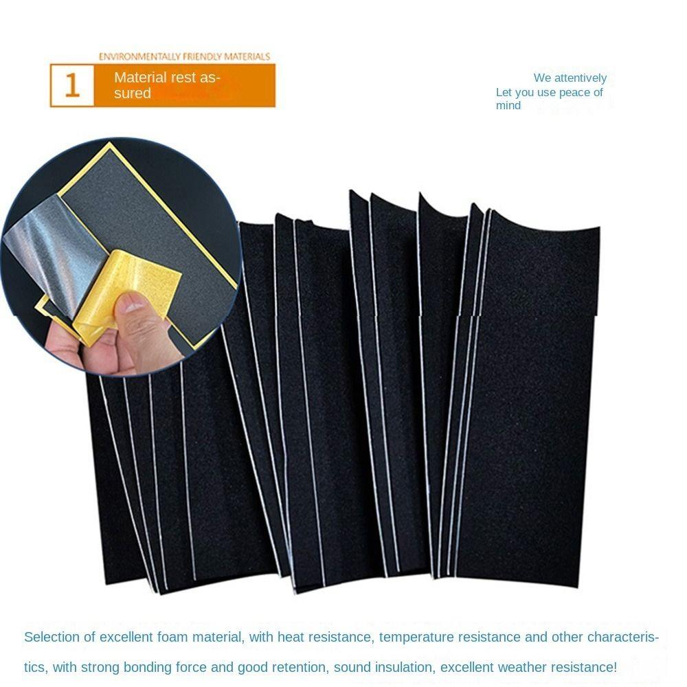 1/6Pcs Black Fingerboard Grip Tapes Foam Grip Non-slip Stickers Durable Fingerboard Deck Stickers