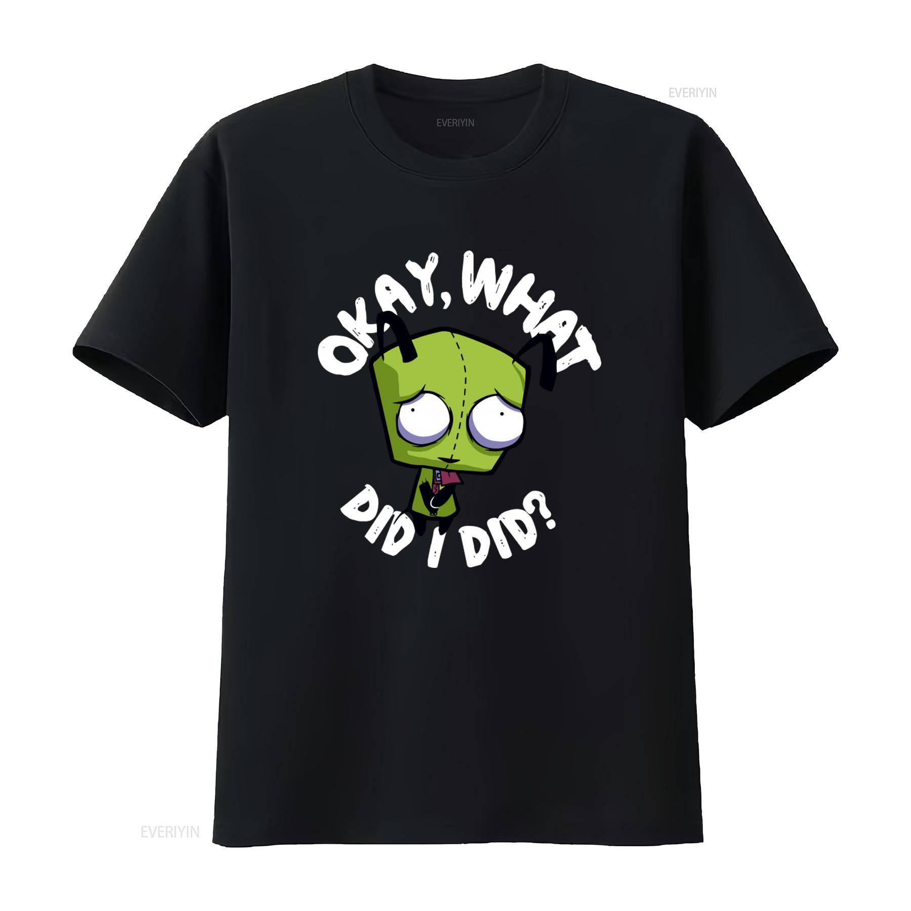 

Mighty Fine Invader Zim Gir T Shirt Youth Juniors XL Purple Cartoon Alien Design What Did I Do vintage Washed graphic 4XL