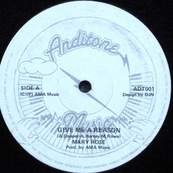 

12inch Record MARY ROSE - Give Me A Reason ADT001 Anditone UK Rap & Hip-Hop/R&B Used