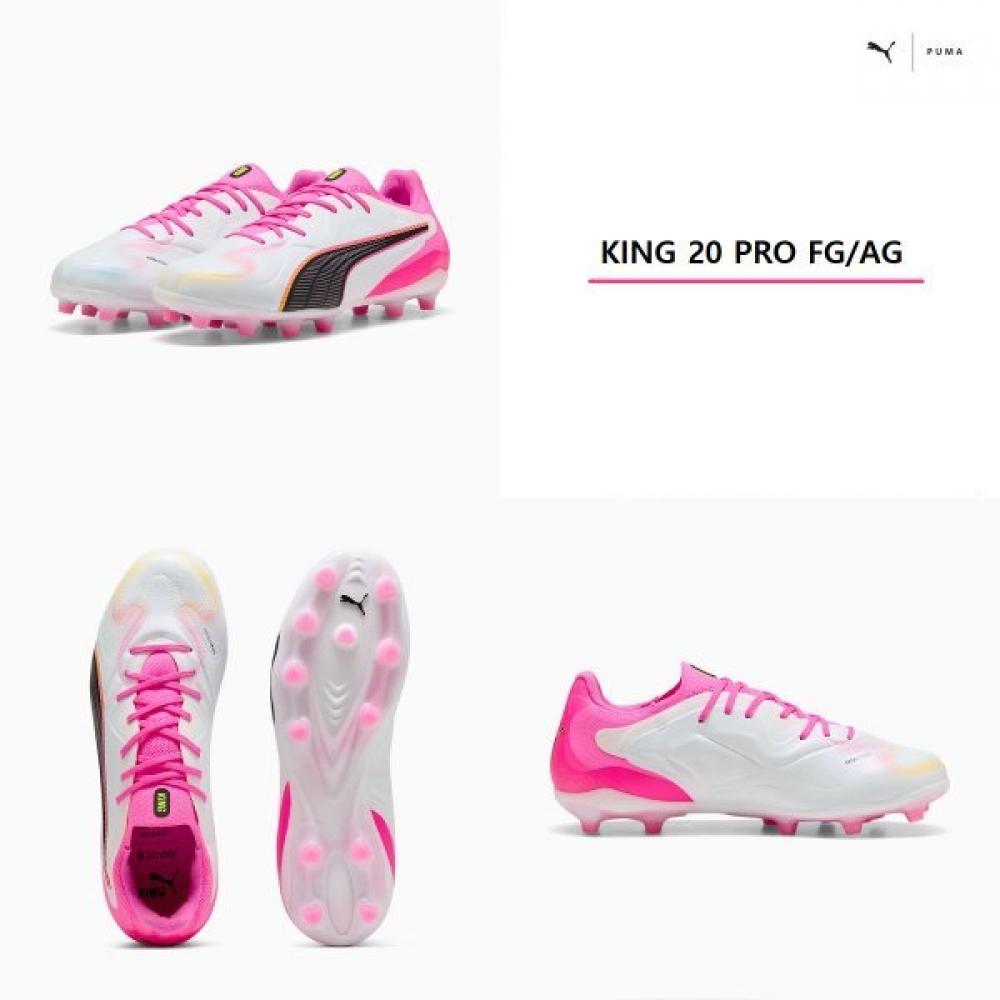 Puma King 20 Pro Fg Ag Advanced Football Boots 108461 05 05 white pink/270