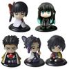 Sold Demon Slayer Q Version Sitting Figure Toy Anime Kimetsu No Yaiba Tanjiro Nidouzi Inosuke Zenizu PVD Figurine Model Doll