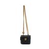 CHANEL Shiny Lambskin With Gold Metal Crossbody Handbag, Shoulder Bag Small Women's Black AP3203-B18732-94305
