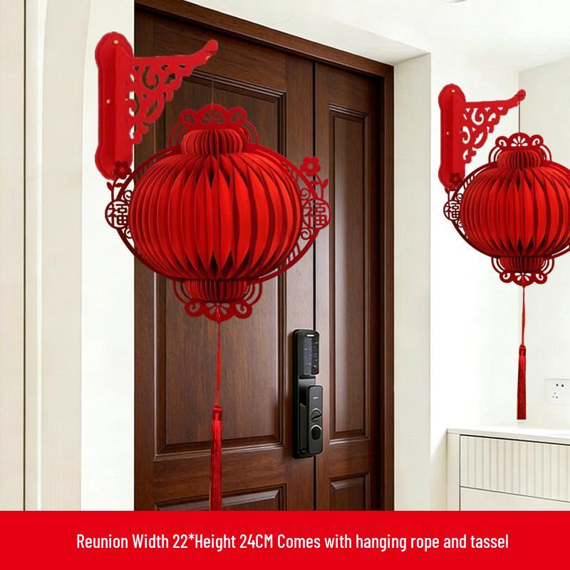 Chinese Horse Year 2026 Lanterns: 3D Honeycomb Hanging Ornaments for New Year and Spring Festival Decor.