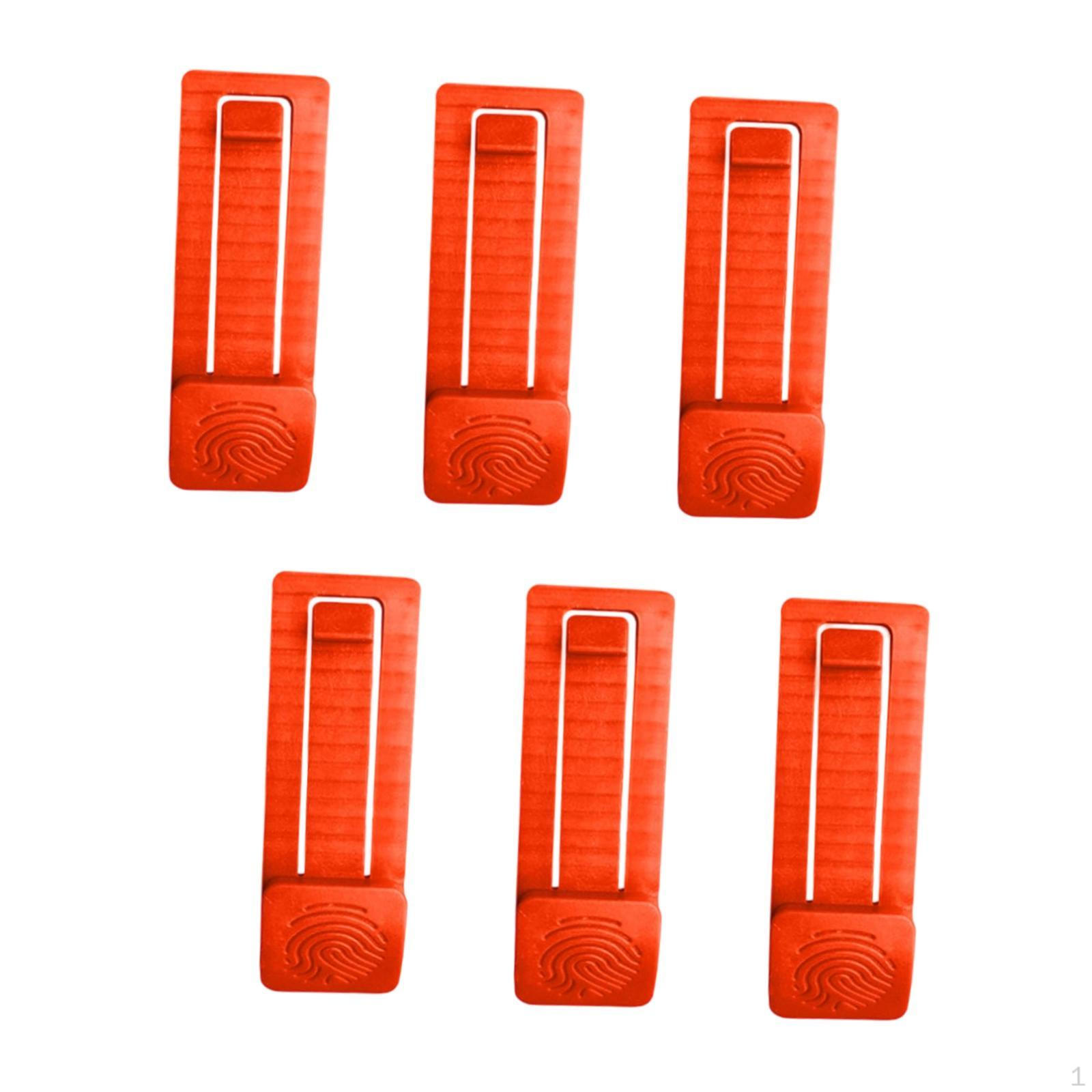 

6 Pieces Surfboard Fin Clips Buckles Multifunctional Tool Parts Adults Water Sports Practical оранжевый