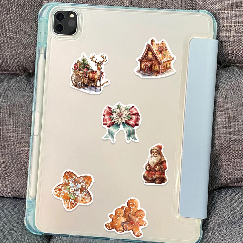 50 Retro Christmas Gift & Party Decor Stickers for DIY Projects – Perfect for Water Cups, Phones, and Refrigerators