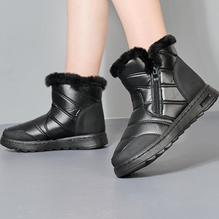 2024 Winter New Women's Cotton Shoes with Thick Velvet, Waterproof and Warm Mom's Shoes, High Top, Anti Slip, Versatile Outdoor Snow Boots