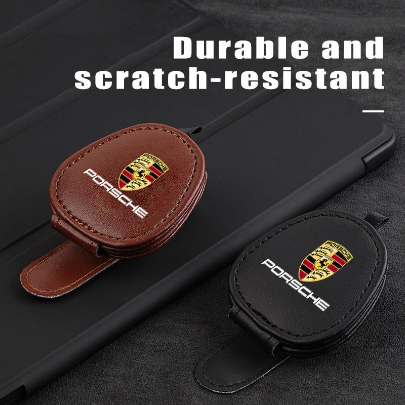 Lczcr3 Car Interior Glasses Clip Sunshade Storage Brace Accessories For Porsche Cayenne Panamera Macan 911 718 Taycan Boxster Cayman918