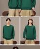 2025 Women's Custom Thick Loose Round Neck Hoodie - Autumn/Winter Fashionable Casual Long Sleeve Workwear Uniform