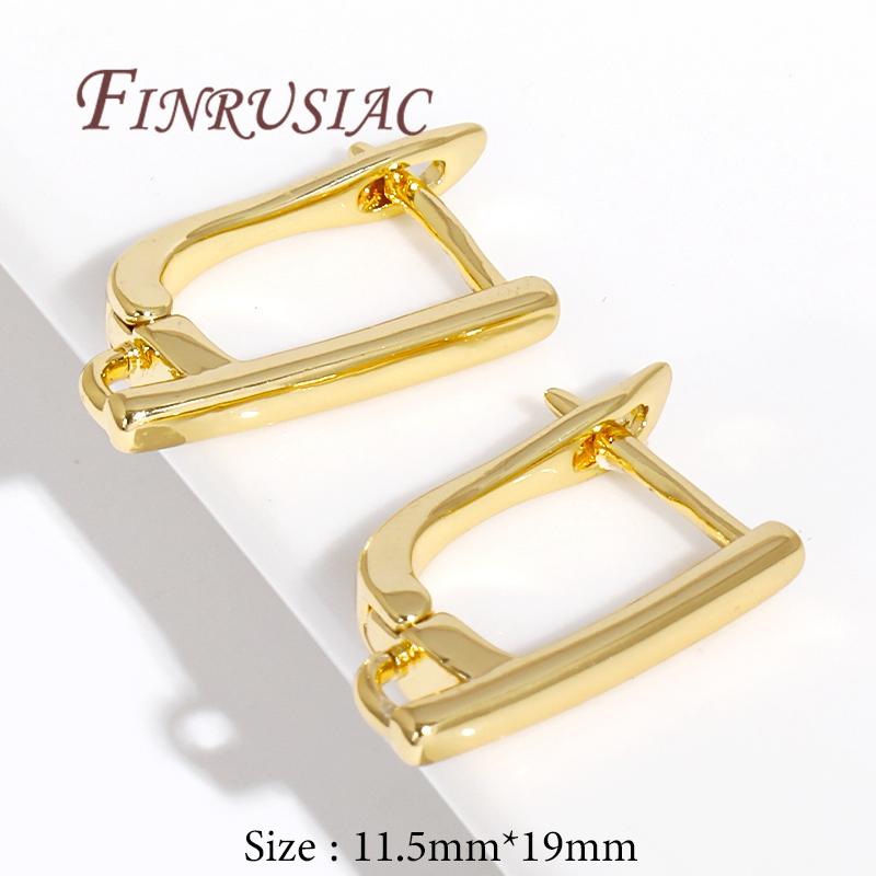 DIY Earring Making Supplies 18K Gold Plated Brass with Zircon Earwires Earrings Hook Clasps Findings,Earrings Fasteners