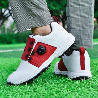 Golf Shoes Men's Shoes Fashion Wide Sole Casual Sports Men's Shoes Automatic Knob Shoelaces Nail-free Sneakers
