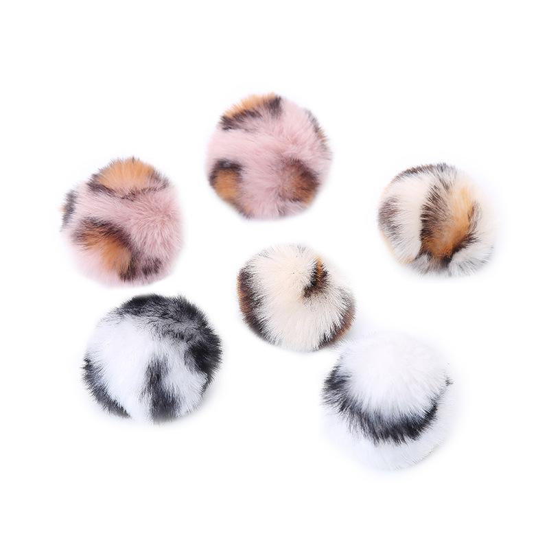 Leopard Print Plush Catnip Chew Toy Ball for Self-Play & Boredom Relief