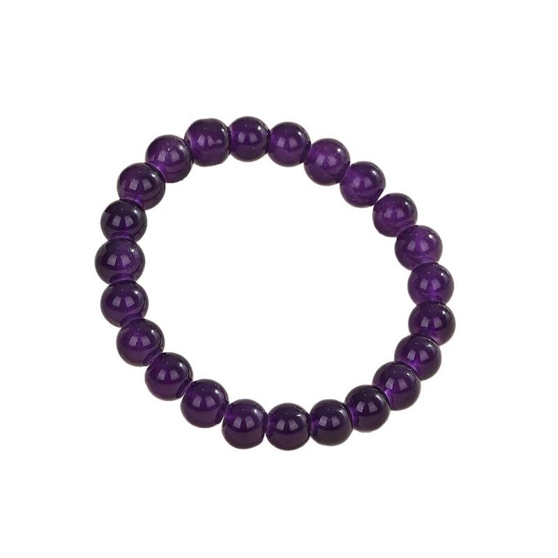 Li Fire Natural Amethyst Quartzite Bracelet Surrounded by Purple Gas, Free Girlfriend Bracelet Beaded Prayer Jade