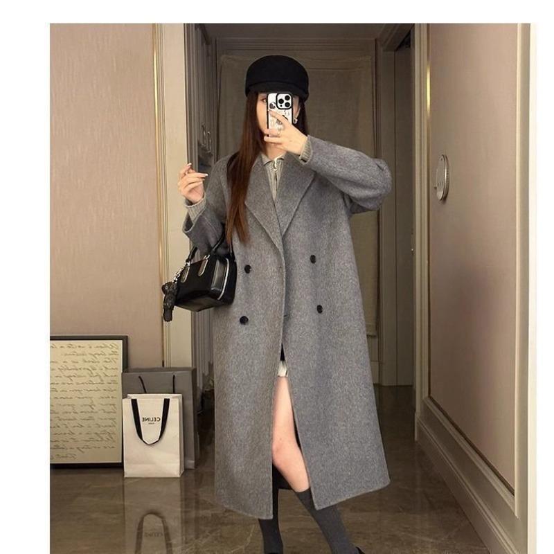 woolen coat down jacket down liner duck down medium and long, new thickened woolen coat for women in autumn and winter
