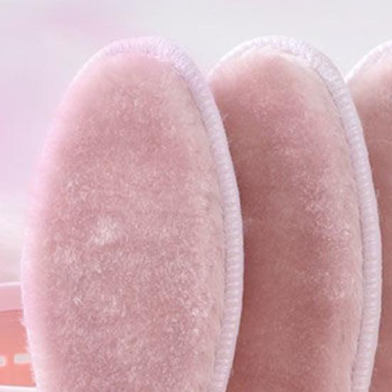 1 Pair Thick Winter Shoe Insoles Fleece Lined Anti-slip Shoe Insert Warm Cold Weather Shoe Liner Sweat-wicking Breathable Foot Cushion