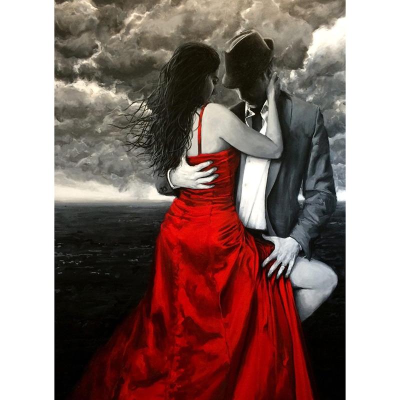 DIY Lover Couple 5D Diamond Painting Full Round Drill Resin Cartoon Diamont Embroidery Cross Stitch Mosaic Art Home Decor