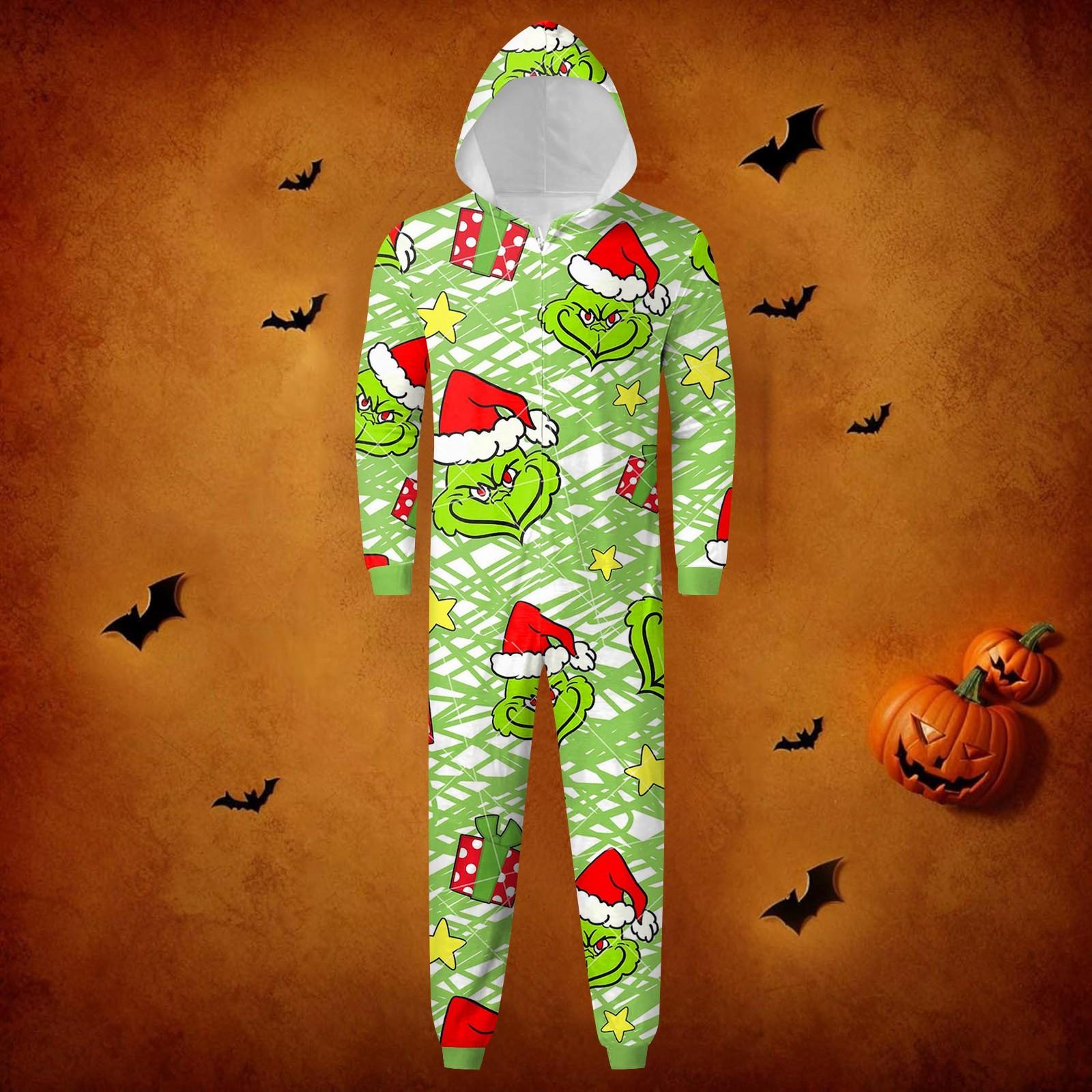 

Модний сімейний комбінезон із капюшоном і довгими рукавами з принтом і капюшоном на блискавці XXXL