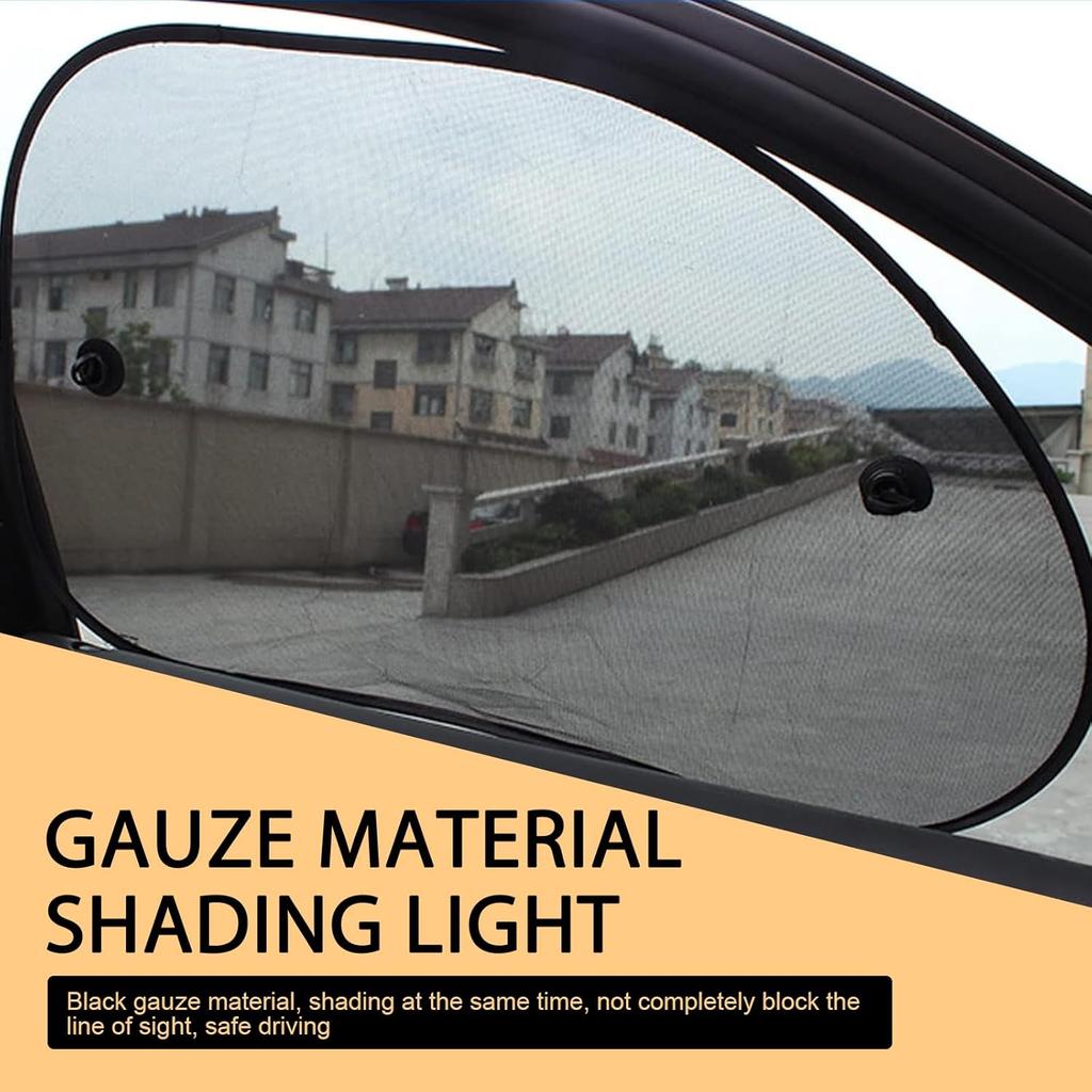 Car Side Window Sun Shade, Cooling and Heat Protection Interior Protection Front Side Window Glass Sunshade, Suction Cup Mounting Accessory, Fits