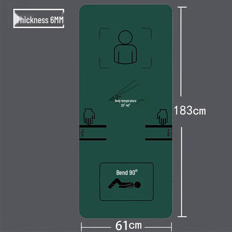 Ningzhao 6mm Yoga & Exercise Mat with Alignment Line