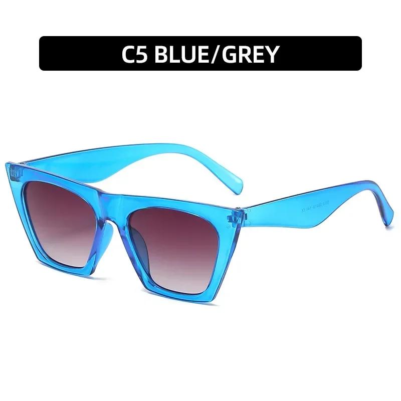 Fashion Retro Square Sunglasses For Women Men Brand Designer Cat Eye Sun Glasses Mirror Shades Unisex Travel Uv  Protection