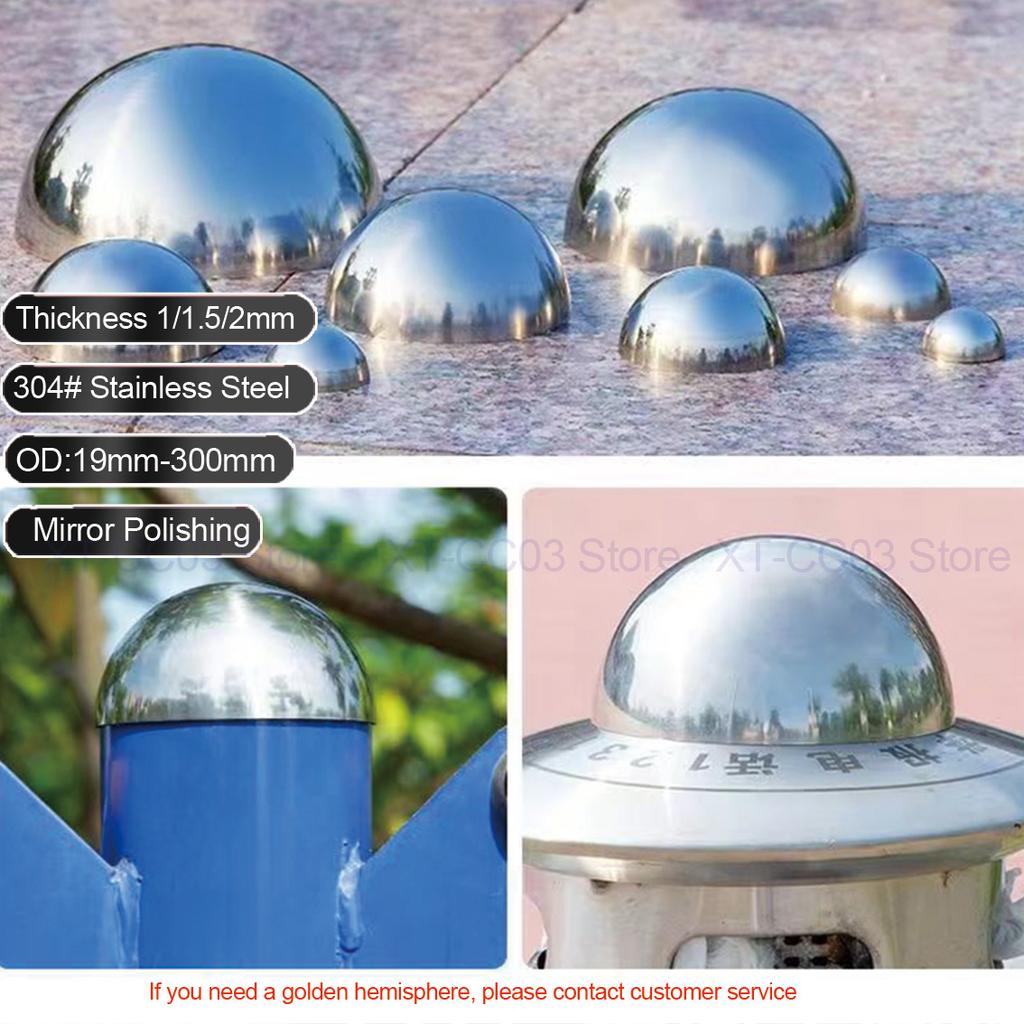Stainless Steel Half Sphere, Smooth Finish, Spherical Decoration, Suitable for Various Venues, Holiday Decorations, Ornaments