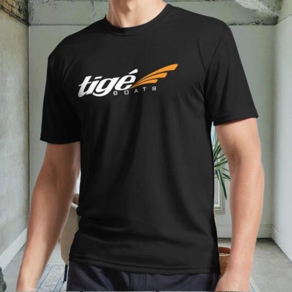 New Tiger Boats Active Logo Men s Black T shirt Funny Size S to 5XL 2XL