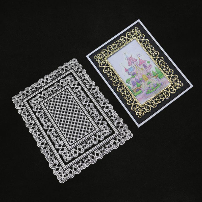 Square frame Metal DIY Cut Die Stencil Scrapbook Album Paper Card Emboss B LK Square frame Metal DIY Cut Die Stencil Scrapbook Album Paper Card Emboss B LK