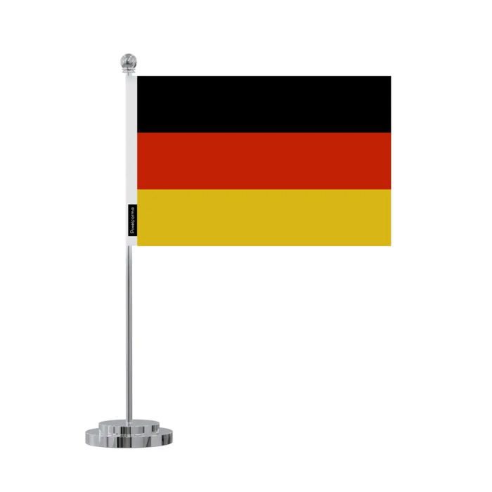 Drapeau de Bureau - Allemagne - 14 x 21 cm - Polyester - Otisk recto/verso - Acier neoxidovatelné